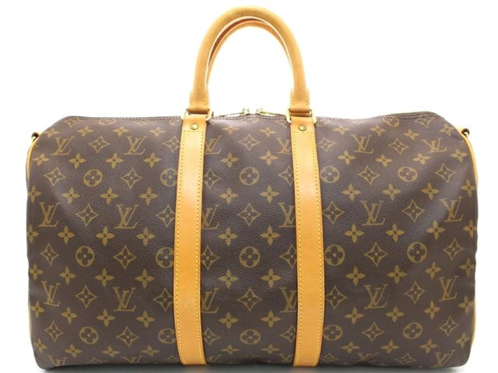 LOUIS VUITTON Keepall Bandouliere Boston Bag Travel Monogram